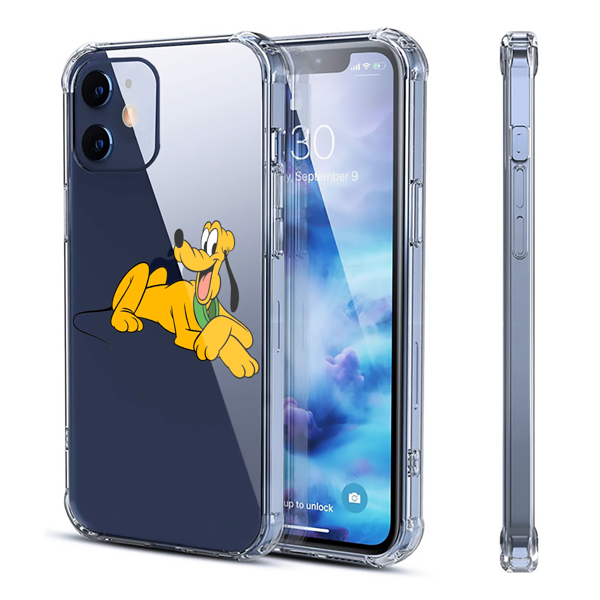 （画像用） ミッキーマウス Mickey Mouse 【iPhone 12シリーズ対応】透明スマホケース（クリアソフトケース）
